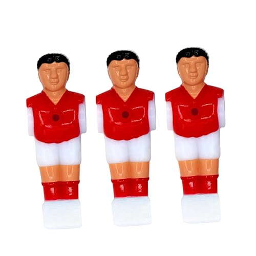 Toyvian 9 Stück Teiliges Tischfußball Spieler Robuste Kunststofffiguren für Tischfußball Ersatzteile für Kinderfußballspiele Einfache Installation Rot von Toyvian