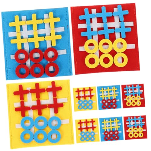Toyvian 9 Stück Teiliges Toe Spielset aus Weichem Filz Interaktives Pädagogisches Brettspiel für Fördert Logisches und Familienzusammenhalt Buntes Lernspielzeug für Spielpartys von Toyvian