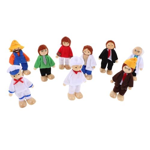 Toyvian 9 Teilige Fantasievolle Spielfiguren Klassenzimmer Lernspielzeug Puppenhaus Miniaturen Hölzernes Puppenhaus Familien Geschichtenerzählspielzeug Für von Toyvian