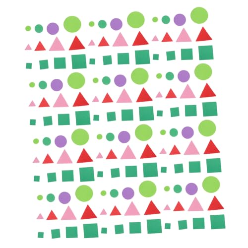 Toyvian 960 Stück Selbstklebende Geometrische Schaumstoff-Aufkleber für Bunte Formen Sticker für Vorschule Bastelbedarf von Kreativität und Sowie Farberkennung von Toyvian