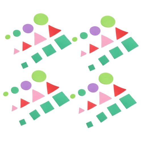 Toyvian 960 Stück Teiliges Selbstklebende Schaumstoff Aufkleber Geometrischen Formen Bunte Kindersticker für Kreatives Basteln Lernspiele und Vorschulaktivitäten Sicher und Schonend für von Toyvian