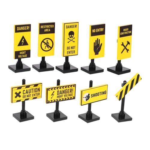 Toyvian 9St Warnschild- DIY Bauklötze Warnschilder Set Spielset Straßenbau pädagogische Zeichen Autoduft-Schwimmer Verkehrszeichen- Verkehrsschild für Kinderspielhaus Abs Toyvian 9St Warnschild- DIY Bauklötze Warnschilder Set Spielset Straßenbau pädagogische Zeichen Autoduft-Schwimmer Verkehrszeichen- Verkehrsschild für Kinderspielhaus Abs von Toyvian
