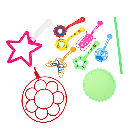 Toyvian 9Stücke Teiliges Seifenblasen Zauberstab Set Bunte Blasenmacher für Langlebig Flexibel für Partys und Spiel im Freien von Toyvian