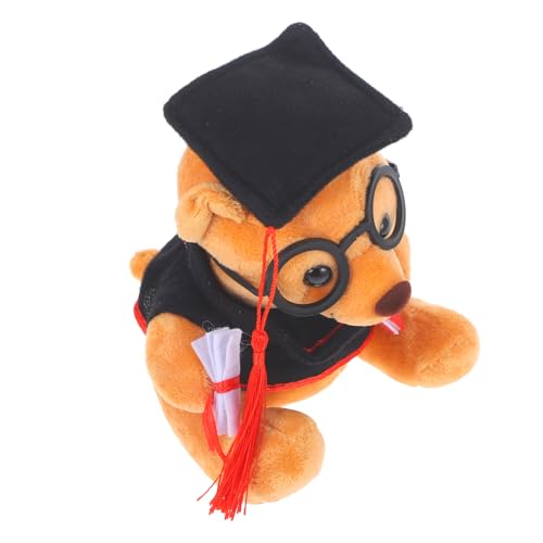 Toyvian Ausgestopfter Bär Für Abschlussfeier Arzt Hut Brille Plüsch Miniatur Spielzeug 18cm Wohnkultur von Toyvian