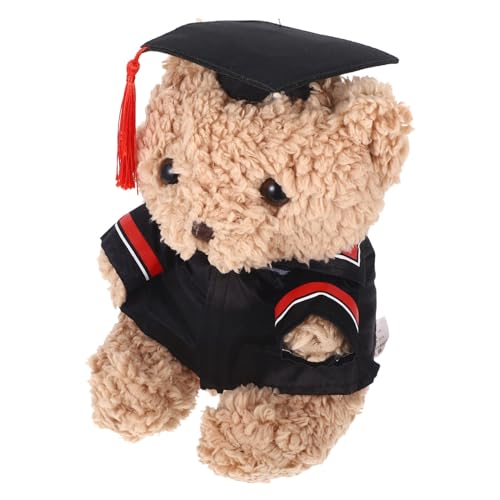 Toyvian Abschlussbär Abschluss Kuscheltiere Ausgestopfte Blumenbären Abschlussbär Spielzeuggeschenk DIY Kuschelbären Kleine Kuschelbären Süße Bärendeko Roter Plüsch von Toyvian