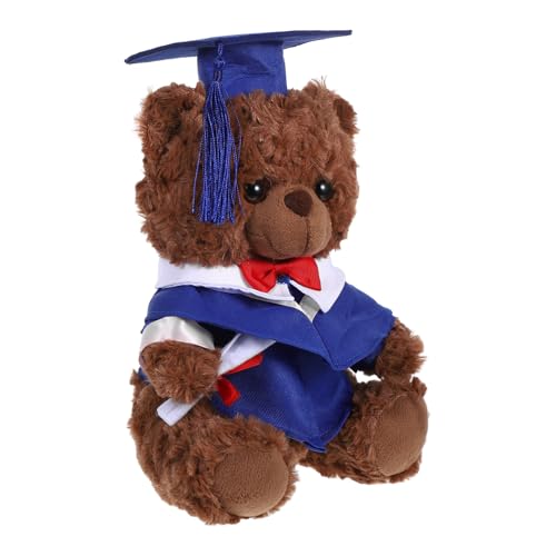 Toyvian Abschlussbär Plüschspielzeug Süßes Doktor Outfit Bär Weiche Plüsch Gemütlich Gefüllte Tierstatue Für Abschlussfeierlichkeiten Schulheimdekoration Für Jungen Mädchen Kinder von Toyvian