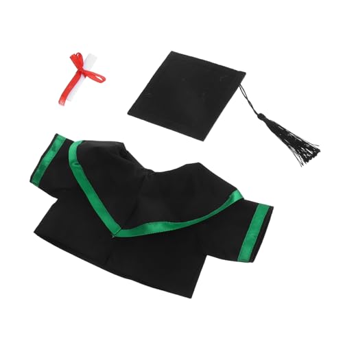 Toyvian Abschlusskostüm Teiliges für Stofftiere Weiches Abschlusskleid mit Grünem Schultertuch und Schwarzer Quastenmütze als Foto Requisit und für Puppen und Kuscheltiere Toyvian Abschlusskostüm Teiliges für Stofftiere Weiches Abschlusskleid mit Grünem Schultertuch und Schwarzer Quastenmütze als Foto Requisit und für Puppen und Kuscheltiere von Toyvian