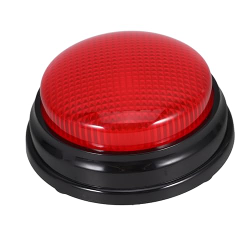 Toyvian Alarmton Party Button mit Licht und Sound Batteriegetriebener Spiel und Wettbewerbs Prop Roter Kunststoff Knopf für Quizabende Lustige Spiele und Partyspaß von Toyvian