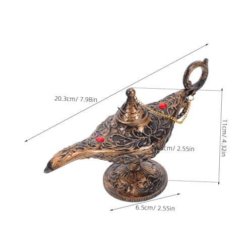 Toyvian Arabische Lampe Figurine Vintage Retro Deko Orientalische Kostüm Requisite Halloween Cosplay Party Zubehör für Tischdekoration und Toyvian Arabische Lampe Figurine Vintage Retro Deko Orientalische Kostüm Requisite Halloween Cosplay Party Zubehör für Tischdekoration und von Toyvian