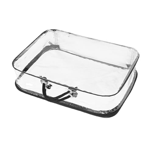 Toyvian Aufbewahrungstasche Für Zubehöranschluss Handhaben Reißverschlussspielzeug Teedose Aus Porzellan Waschbare Schulmaterial Teebeutelpanzer Transparent PVC von Toyvian