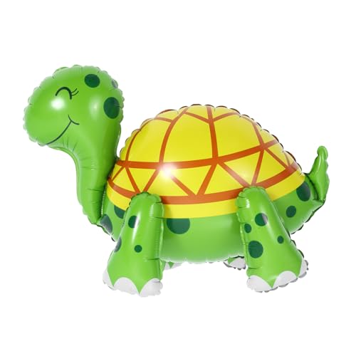 Toyvian Aufblasbarer 3D Schildkrötenballon Für Den Pool Für Dinosaurier Partydekoration Pool Basketballkorb Schläger Sonnenbecken Selbststehender Tierballon Lichtschwert von Toyvian