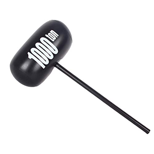 Toyvian Aufblasbarer Hammer, 1000 Tonnen, Scherzhammer, Requisite, Spielplatz, Pool, Spielzeug, schwarz Toyvian Aufblasbarer Hammer, 1000 Tonnen, Scherzhammer, Requisite, Spielplatz, Pool, Spielzeug, schwarz von Toyvian