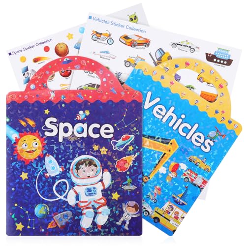 Toyvian Weltraum- Und Fahrzeug-stickerbücher Für Kinder – Sticker-aktivitätssets Für Kleinkinder Toyvian Weltraum- Und Fahrzeug-stickerbücher Für Kinder – Sticker-aktivitätssets Für Kleinkinder von Toyvian