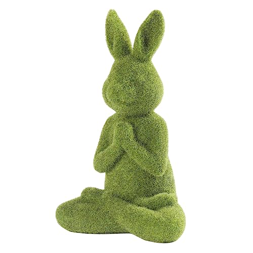 Toyvian Ausgestopftes Hasenspielzeug Kaninchen Hasenplüsch Wohnkultur Knuddelig Plüschtiere Plüschmodell Plüschspielzeug Klein Stofftier-plüschpuppe Osterschmuck Green Beflockung von Toyvian