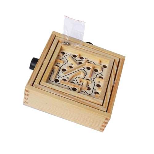 Toyvian Babyzubehör Mind Games The Mind Game Table Gaming Brain Game holzspielsachen Kugel Labyrinth настольные игры Tischspiel Desktop-Labyrinth Spiel mit Holzkugeln Hölzern von Toyvian