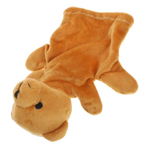Toyvian Bär Handpuppe Handpuppen Für Babys Plüsch-handpuppen Handpuppen Handpuppe Für Plüschtier-handpuppen Puppen Lernspielzeug Pp Baumwolle Light Brown von Toyvian