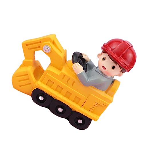 Toyvian Baggerjunge Lkws Lastwagen Für Jungs Kuchenverzierung Kuchen Verzieren Bauwagen Selber Bauen Kuchendekoration Engineering-Fahrzeug-Topper Engineering-LKW-Topper Harz von Toyvian