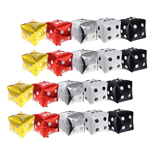 Toyvian Würfelballons 20 Stück Folienballons Poker Eventdeko Aluminiumfolie Wanddeko Für Dusche Toyvian Würfelballons 20 Stück Folienballons Poker Eventdeko Aluminiumfolie Wanddeko Für Dusche von Toyvian