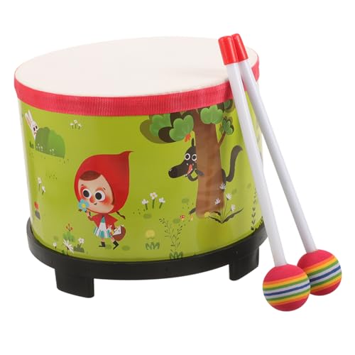 Toyvian Basstrommel Kleinkind Musikinstrumente Schlagzeug Outdoor Teppich Schlaginstrument Musik Trommeln Tamburin Musikinstrumente Drum Pad Kindertrommel Kindertrommel Holz von Toyvian
