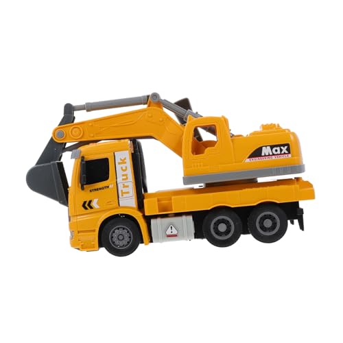 Toyvian Baustellenfahrzeug Spielzeugauto mit Licht und Musik Gelber Bagger mit Inertialer Bewegung für Jungen Ab Jahren Fördert die Farberkennung und Handmuskulatur von Toyvian