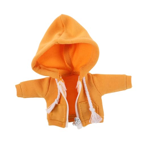 Toyvian Puppen-Hoodie-Outfit Für Miniaturpuppen Süße Bequeme Verkleidung Aus Weichem Gelb Für Sammler von Toyvian
