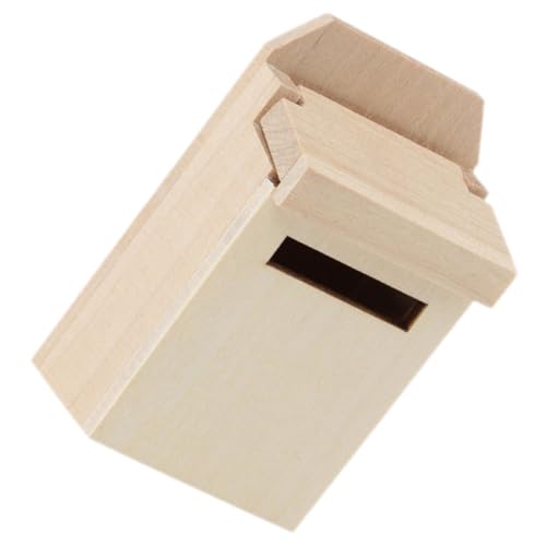 Toyvian Box Birke Miniatur Blanko Briefkasten Mini Briefkasten Modell Miniatur Blanko Holzbriefkasten Holz Blanko Mini Briefkasten von Toyvian