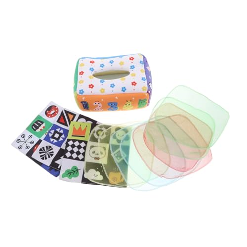 Toyvian Box Für Früherziehung Zerreißbarer Stoff Buchbecher Puppe Verstellbare Taschentuch Loch Piccolo Deckel Handgefertigte Mädchen Dekoration von Toyvian