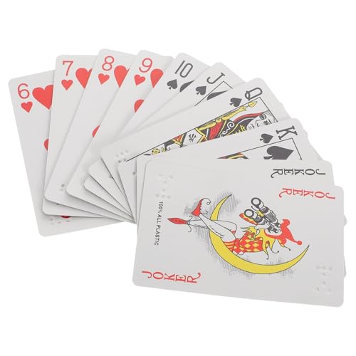 Toyvian Übergroße Braille-pokerkarten Spiele Mit Großer Schrift Für Blinde Erwachsene Kartenspieldeck Braille-funktionen von Toyvian