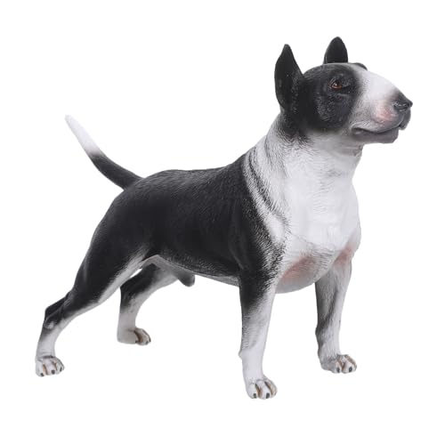 Toyvian Bull Terrier Figur Realistische Plastikhund Deko für Desktop Hundemodell Kinderspielzeug für Sammler Hundedekoration für Zuhause von Toyvian
