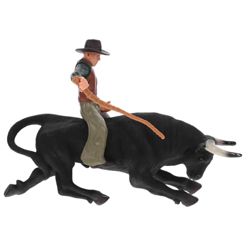 Toyvian Bullfight Modell Kreative Dekorative Matador und Stier Figur Feine Verarbeitung Glatte Oberfläche als Tisch Wohnaccessoire Geschenk für DIY Westernfans von Toyvian
