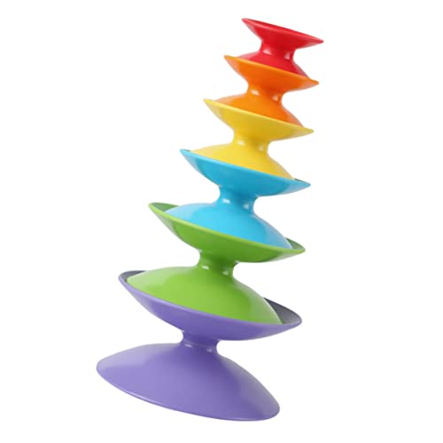Toyvian Bunter Stapelring für Drehendes Regenbogen Kreativität und Feinmotorik für Alltag und von Toyvian