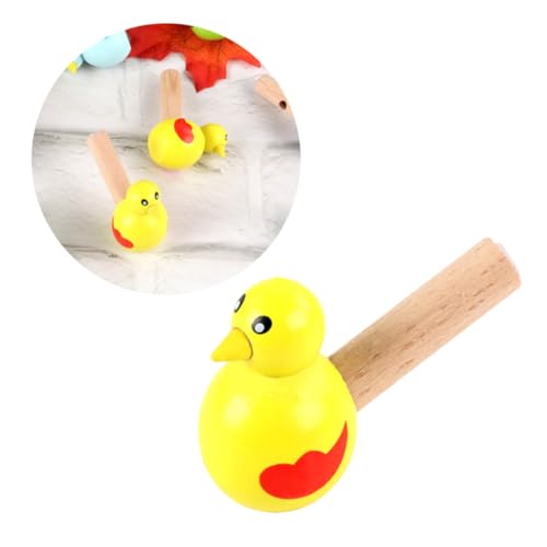 Toyvian Babyspielzeug Cartoon-vogelpfeife Kinderpfeifenset Kreatives Design Holzmaterial Pfeifenspielzeug Für Jungen Zufällige Farbe von Toyvian