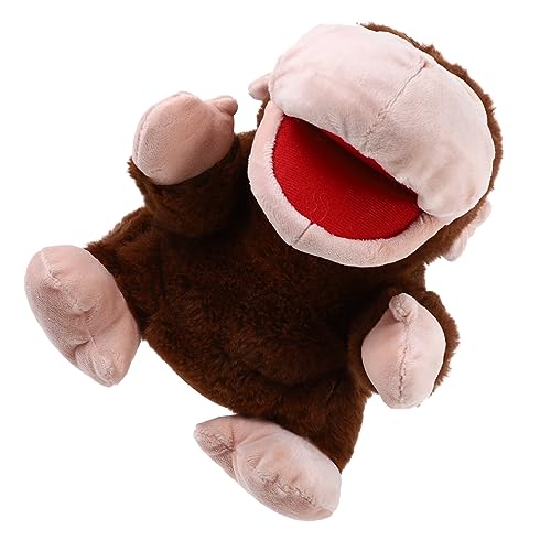 Toyvian Cartoon AFFE Handpuppe Plüschtier mit Beweglichem Mund Weiches Stofftier für Interaktives und Geschichtenerzählen Eltern Junge Mädchen Tragbare von Toyvian