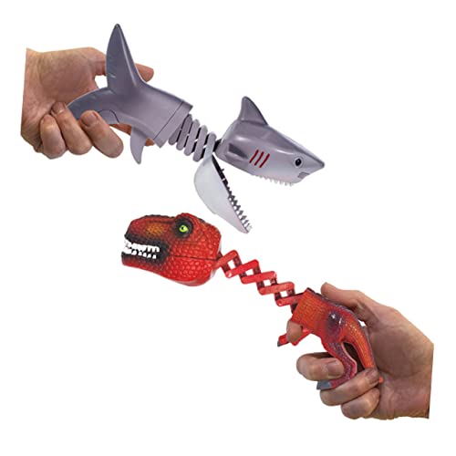 Toyvian Cartoon Dinosaurier Prank Roter Teleskop Frühling Clip Langlebiger Kunststoff Kreatives Streichspielzeug für Kinderparty Büro Dekoration Einzigartiges Animal Manipulator Toy von Toyvian