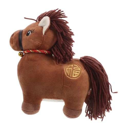 Toyvian Spielzeugpferde Kleines Stoffpferd Chinesisches Tierkreispferdespielzeug Plüschpferd Stoffpferd Pferdefigur Plüschtier Frühlingsfest-Dekoration Souvenir Zum Jahr des Pferdes von Toyvian