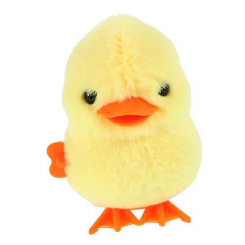 Toyvian Clockwork Ente Geburtstagsgeschenk interaktives Reise Tier Kinderspielzeug für die Dekoration Sprungspielzeug Plastik Yellow von Toyvian