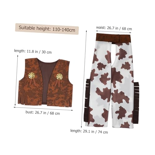 Toyvian Cowboy Kostüm aus Polyester und Viskose Weste und Bandana Western Outfit für Jungen Geeignet für Fasching Halloween und Rollenspiele Bequem und Strapazierfähig Vielseitig Toyvian Cowboy Kostüm aus Polyester und Viskose Weste und Bandana Western Outfit für Jungen Geeignet für Fasching Halloween und Rollenspiele Bequem und Strapazierfähig Vielseitig von Toyvian