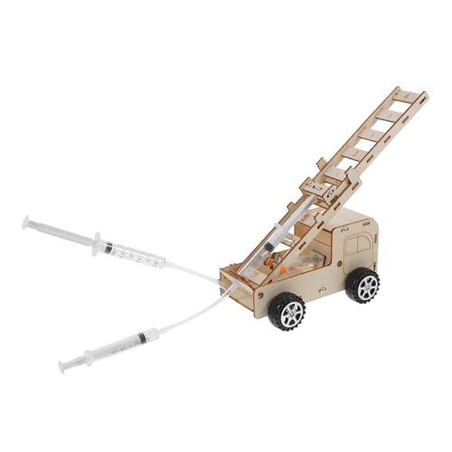 Toyvian DIY Feuerwehrleiterwagen Modell aus Holz Robustes und Langlebiges Lernspielzeug für Fördert Handwerkliche Fähigkeiten und Eltern Junge Mädchen Pädagogisches Feuerwehrspielzeug zum von Toyvian