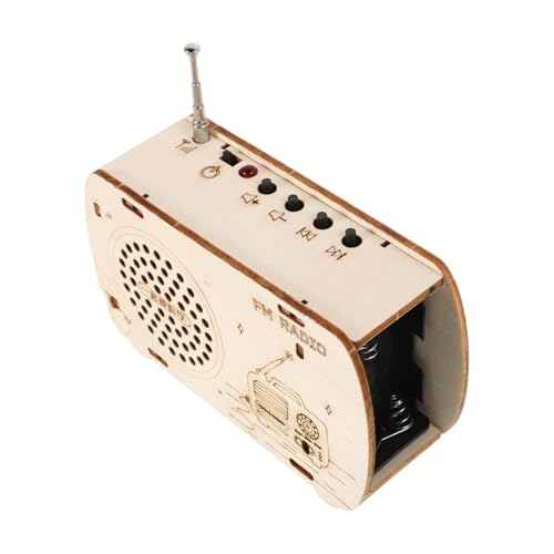 Toyvian DIY Holz Radiobausatz Stem Wissenschaftsspielzeug für Experimente Pädagogisches Elektronikprojekt zur Motorischer Fähigkeiten und Praktischem Lernen Lernset von Toyvian