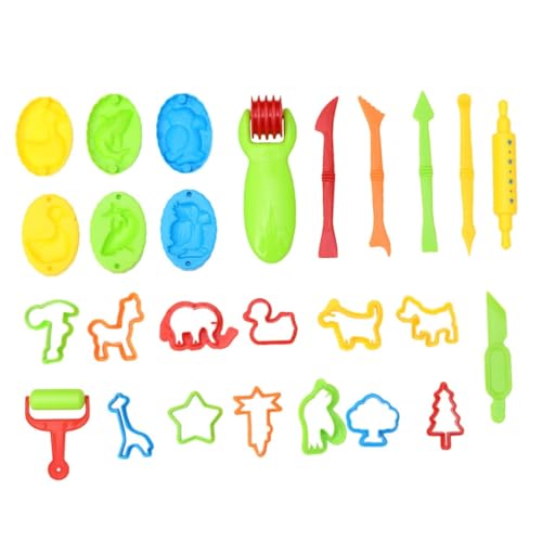 Toyvian DIY Knetwerkzeug Set Bunte Knetformen aus Kreatives Clay Zubehör für Umweltfreundliche Plastilin Werkzeuge Farbige Tonformen für Basteln und Lernspiele Zufällige Zufällige Farbe von Toyvian