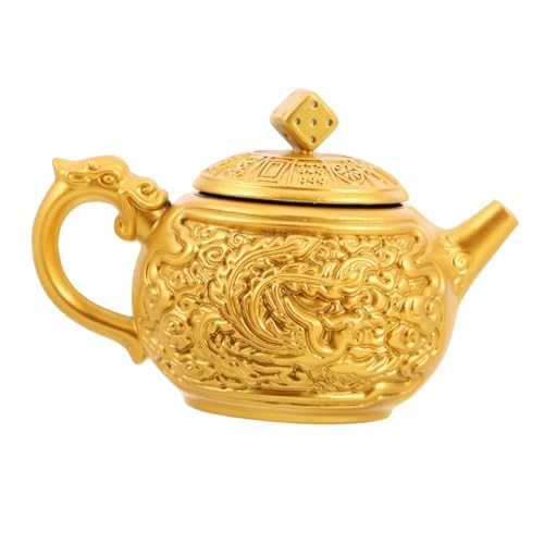 Toyvian Der Drache Und Der Drehgriff des Topfes Kleine Dekorative Inneneinrichtung Für Zuhause Haustier Schreibtisch Szene Büro Figur Tischplatte Retro Ornament Raumdekoration von Toyvian