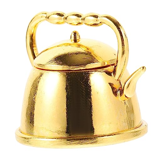 Toyvian Desktop- - Schwanenhals Reisekessel klare - bürodeko büro Dekoration wasserkocher Vintage Mini-Teekessel Desktop-Mini- Metall Golden von Toyvian