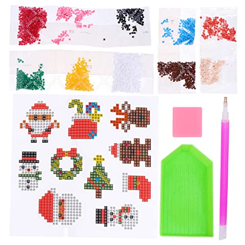 Toyvian Diamant-Aufkleber bastelset basteln für pleasur kindergeschenke kindergartenhaus mit Diamantaufklebern Diamantaufkleber für Cartoon-Aufkleber Plastik von Toyvian