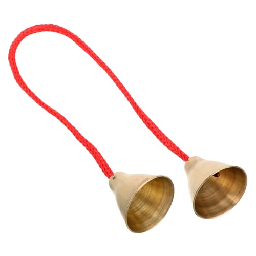 Toyvian Die Glocke Berühren Handglockeninstrumente Jingle Bells-Instrument Klatschende Glocke Klingelt Kleine Messingglocken Seil von Toyvian