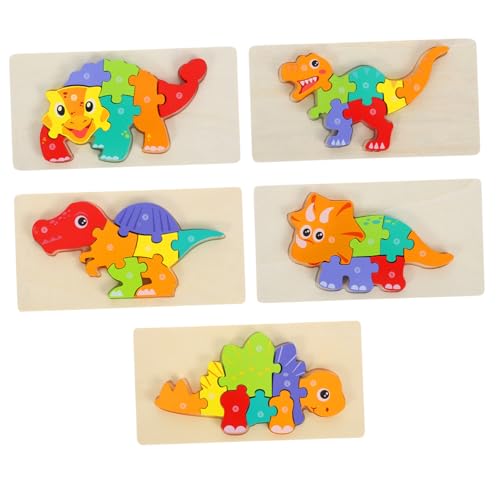 Toyvian Lernspielzeug 5-teiliges Dinosaurier-Puzzle Aus Holz für Jungen und Mädchen Lernspielzeug 3D-puzzlebrett Buntes Holzpuzzle-Set Hand-Auge-koordination Toyvian Lernspielzeug 5-teiliges Dinosaurier-Puzzle Aus Holz für Jungen und Mädchen Lernspielzeug 3D-puzzlebrett Buntes Holzpuzzle-Set Hand-Auge-koordination von Toyvian