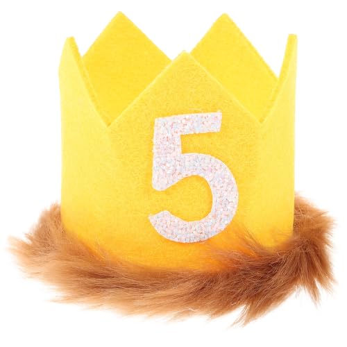 Toyvian Diy Geburtstagskrone Hut Goldene für Partyhüte für Kindergeburtstag Fotorequisiten für Feiern Bequem und Sicher eine Festliche Zufällige Farbe von Toyvian