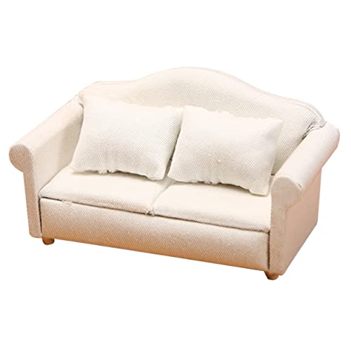 Toyvian Doll House Couch Model Miniatur Couch Sofa Modell Mit Kissen Mini House Supplies Toyvian Doll House Couch Model Miniatur Couch Sofa Modell Mit Kissen Mini House Supplies von Toyvian