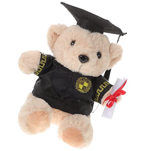Toyvian Dr. Bärenpuppe Abschluss-Cartoon-bär Ausgestopftes Bärenspielzeug Tragen Puppe Studentenabschlussgeschenk Bär Puppe Kleinkinder Tragen Pp Baumwolle von Toyvian