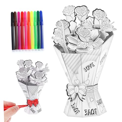 Toyvian Doodle Roses Puzzle 3D-papierpuzzle Für Erwachsene Und Kinder Blumenstapelspielzeug Dekoratives Heimornament Toyvian Doodle Roses Puzzle 3D-papierpuzzle Für Erwachsene Und Kinder Blumenstapelspielzeug Dekoratives Heimornament von Toyvian