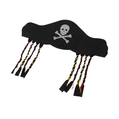 Toyvian EVA Piratenhut mit Flechtzöpfen für Erwachsene und Weicher Komfortabler Halloween und Hut Passform Vielseitiges Piratenkostüm Zubehör für Mottoparty von Toyvian